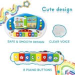 Anubhav Janni Interactive Musical Book Piano Toy for Kids Early Learning Educational Sound with Flip Page Animal Sounds Nursery Rhymes Songs Baby Toddler Development LED Light Ages 1-5 (Pack of 1) - Image 3