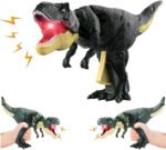 Anubhav Janni 11 Inches Trigger T-Rex Dinosaur Toy Innovative Telescoping Swinging Features Realistic Design Engaging Sound Effects Lighting Multicolour Figure Set The with Biting(PACK OF 1) - Image 2