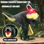 Anubhav Janni 11 Inches Trigger T-Rex Dinosaur Toy Innovative Telescoping Swinging Features Realistic Design Engaging Sound Effects Lighting Multicolour Figure Set The with Biting(PACK OF 1) - Image 3