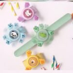 Anubhav Janni Kids Spinning Slap Wrist Band for Boys and Girls Cute Cartoon Bracelet Wrist Band with Led Light Up Great Gift Toys for Kids Multicolor (Pack of 1) - Image 2