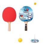 Anubhav Janni Panda Theme Table Tennis kit Trainer Toys for Kids Adults Rebound Rackets and Balls Base Training Practice Set Outdoor Indoor Games Boys Girlsndoor Hanging (Panda Theme)(pack of 1)