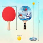 Anubhav Janni Panda Theme Table Tennis kit Trainer Toys for Kids Adults Rebound Rackets and Balls Base Training Practice Set Outdoor Indoor Games Boys Girlsndoor Hanging (Panda Theme)(pack of 1) - Image 6
