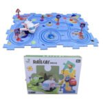 Anubhav Janni Rail Car Puzzle Track Race Set Toy DIY Assembling Electric Trolley Vehicle Board Gifts for Boys Girls Age 3+ Year Old Railcar Kids 4 PCS Interlocking Road Map Mats  (pack of 1)