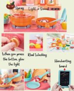 Anubhav Janni 42 pcs Toy Kitchen Sets Simulated Spray Toys, Kids Pretend Play Set Cooking Set- Multi Color Children’s Mini with Utensils Sink Food Accessories for Boys Girls Home(pack of 1) - Image 2