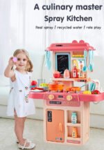 Anubhav Janni 42 pcs Toy Kitchen Sets Simulated Spray Toys, Kids Pretend Play Set Cooking Set- Multi Color Children’s Mini with Utensils Sink Food Accessories for Boys Girls Home(pack of 1) - Image 7
