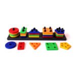 Anubhav Janni Geometric Angle Blocks Sorting and Stacking Toy, 26 Pcs Multicolour ABS Shape Sorter for 1-2-3 Years Boys Girls Smart Activity Fun Learning Geometrics Stacker Color (pack of 1) - Image 5