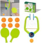 Anubhav Janni Hanging Table Tennis Trainer Toy for Kids Family Ceiling Hook Ping Pong Game Indoor Hand-Eye Coordination Training Set with 2 Paddles and 6 Balls Self-Practice Kit Kids(pack of 1)