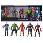 Anubhav Janni Super Power Hero Action Figure Set- 5 Characters Play Set Collectible Fighting Figures Durable Plastic Gift Toy for Boys Girls Random Box Marvel in Avenger of Toys (pack 1)