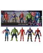 Anubhav Janni Super Power Hero Action Figure Set- 5 Characters Play Set Collectible Fighting Figures Durable Plastic Gift Toy for Boys Girls Random Box Marvel in Avenger of Toys (pack 1)
