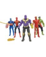 Anubhav Janni Super Power Hero Action Figure Set- 5 Characters Play Set Collectible Fighting Figures Durable Plastic Gift Toy for Boys Girls Random Box Marvel in Avenger of Toys (pack 1) - Image 2