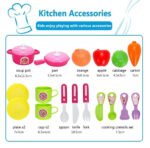 Anubhav Janni Little Chef Kitchen Set for Kids Mini Modern Food Cooking Accessories Suitcase Toy Role Play in Carry Case Pretend with Pots Fruits Utensils Stove Portable Kitchen Girls(pack of 1) - Image 4