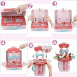 Anubhav Janni Kitchen Set for Kids with Suitcase Play Pink Great Educational Toy Gifts Girls 3 in 1 Plastic Carry Along 19 Pcs Multi-Color Pretend Cooking Boys Toddler Baby Gift (pack of 1) - Image 4