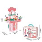Anubhav Janni Kitchen Set for Kids with Suitcase Play Pink Great Educational Toy Gifts Girls 3 in 1 Plastic Carry Along 19 Pcs Multi-Color Pretend Cooking Boys Toddler Baby Gift (pack of 1) - Image 6