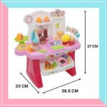 Anubhav Janni Pretend Play Mini Supermarket Toy Candy Sweet Shopping Cart, Kitchen Set Kids Toys for Boys and Girls Home Ice Cream Plastic Battery Operated 37 Pcs Super Market Girl(PACK OF 1) - Image 2