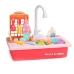 Anubhav Janni Kitchen Sink Toys Set Dishwasher Play with Running Water wear Pretend for Girls and Boys Wash Basin Complete Accessories Realistic Flow Cooking Utensils(pack of 1)