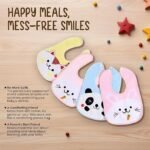 Anubhav Janni  Baby Knot Feeding Bib Boo baby Waterproof Spill Resistant Bibs, Apron With Bib Baby Feeding Bibs For 6 to 12 Months with Multiple Color Soft Cotton Printed(pack of 1) - Image 3