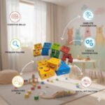 Anubhav Janni Kids Crazy Face Wooden Cube Puzzle Toy for Boys Girls 16 Cubes 72 Cards Color Matching Building Brain Game Educational Learning Funny Changing Emoji 3+ Years Development (pack of 1) - Image 5