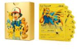 Anubhav Janni Assorted 55 PCS Rare Rainbow Foil Cards Deck Box V Series Vmax GX and Common Best Gift for Collectors Childrens Adults Premium Black Pokémon Card Set Unofficial VMAX (Pack of 1)