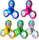 Anubhav Janni  Led Light Fidget Spinners Crystal Finger Toy Gift for Children Stress Reduction and Anxiety Relief Hand Spinners Random Colour (Purple, Crystal, Green)3 Spinner Desk(pack of 1)