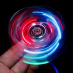 Anubhav Janni  Led Light Fidget Spinners Crystal Finger Toy Gift for Children Stress Reduction and Anxiety Relief Hand Spinners Random Colour (Purple, Crystal, Green)3 Spinner Desk(pack of 1) - Image 3