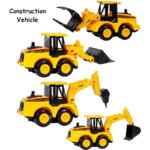 Anubhav Janni Activity Construction Vehicle Play Set Assembly Toys Trucks for Kids Friction Power Truck Excavator Bulldozer Angle Dozer Toy Road Roller 3+ Years Blue Hoop(pack of 1) - Image 5