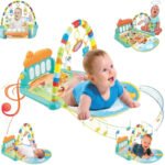 Anubhav Janni Baby Play Gym Activity Mat 0–12 Months with Detachable Toys Rattles Early Development Fitness Rack for Babies 5 in 1 Indian Musical Keyboard Piano Portable Playing(pack of 1) - Image 3