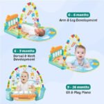 Anubhav Janni Baby Play Gym Activity Mat 0–12 Months with Detachable Toys Rattles Early Development Fitness Rack for Babies 5 in 1 Indian Musical Keyboard Piano Portable Playing(pack of 1) - Image 5