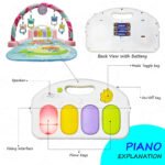 Anubhav Janni Multi Functional Musical Keyboard Mat Piano Baby Gym Fitness Rack For 0 To 24 Month Age 1 Count for Kids Dance Floor Play with 8 Sounds Music Modes Educational Touch (pack of 1) - Image 2