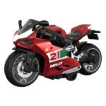 Anubhav Janni Bike Toy for Kids Motorcycle Friction Powered Toys Kid Boys Realistic 3+ Years Old 1:14 Scale Die-Cast Metal Red Racing with Pull Back Action R15 Design Die Cast(Pack of 1)