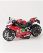 Anubhav Janni Bike Toy for Kids Motorcycle Friction Powered Toys Kid Boys Realistic 3+ Years Old 1:14 Scale Die-Cast Metal Red Racing with Pull Back Action R15 Design Die Cast(Pack of 1) - Image 3