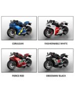 Anubhav Janni Bike Toy for Kids Motorcycle Friction Powered Toys Kid Boys Realistic 3+ Years Old 1:14 Scale Die-Cast Metal Red Racing with Pull Back Action R15 Design Die Cast(Pack of 1) - Image 4