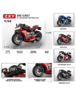Anubhav Janni Bike Toy for Kids Motorcycle Friction Powered Toys Kid Boys Realistic 3+ Years Old 1:14 Scale Die-Cast Metal Red Racing with Pull Back Action R15 Design Die Cast(Pack of 1) - Image 5