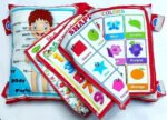 Anubhav Janni Learning Cushion Pillow Book for Kids Baby with Study 2 Languages to Learn English and Hindi Soft Play Velvet ABCD Toys Best Birthday Gift Red Colour Kid's Cotton(pack of 1) - Image 3