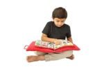 Anubhav Janni Learning Cushion Pillow Book for Kids Baby with Study 2 Languages to Learn English and Hindi Soft Play Velvet ABCD Toys Best Birthday Gift Red Colour Kid's Cotton(pack of 1) - Image 4