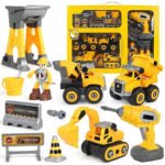 Anubhav Janni Unbreakable Big Size Excavator Toys, Construction Set Truck Toy JCB Toys Vehicles for Kids 3+ Years Old Boys and Girls DIY Assembly with Screwdriver Children Electric Drill (pack of 1)