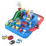 Anubhav Janni Car Adventure Manual Race Track Interactive Game with 4 Cars Multicolor Boys Dinosaur Playset Kids Garage Parking Toy Mini Educational Ramp for 3 5 7 8 Year Old Toddler (pack of 1)