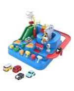 Anubhav Janni Car Adventure Manual Race Track Interactive Game with 4 Cars Multicolor Boys Dinosaur Playset Kids Garage Parking Toy Mini Educational Ramp for 3 5 7 8 Year Old Toddler (pack of 1)