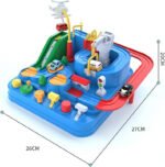 Anubhav Janni Car Adventure Manual Race Track Interactive Game with 4 Cars Multicolor Boys Dinosaur Playset Kids Garage Parking Toy Mini Educational Ramp for 3 5 7 8 Year Old Toddler (pack of 1) - Image 3