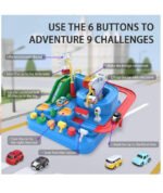 Anubhav Janni Car Adventure Manual Race Track Interactive Game with 4 Cars Multicolor Boys Dinosaur Playset Kids Garage Parking Toy Mini Educational Ramp for 3 5 7 8 Year Old Toddler (pack of 1) - Image 5