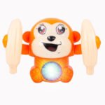 Anubhav Janni Musical Voice Controlled Monkey Toy Music Animal Toys Kids Baby Spinning Rolling Doll Tumble with Control Light and Sound Effects Sensor Multicolor(Colour as per Stock)(pack of 1)
