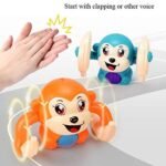 Anubhav Janni Musical Voice Controlled Monkey Toy Music Animal Toys Kids Baby Spinning Rolling Doll Tumble with Control Light and Sound Effects Sensor Multicolor(Colour as per Stock)(pack of 1) - Image 2