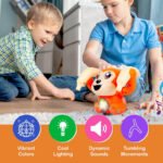 Anubhav Janni Musical Voice Controlled Monkey Toy Music Animal Toys Kids Baby Spinning Rolling Doll Tumble with Control Light and Sound Effects Sensor Multicolor(Colour as per Stock)(pack of 1) - Image 3