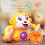 Anubhav Janni Musical Voice Controlled Monkey Toy Music Animal Toys Kids Baby Spinning Rolling Doll Tumble with Control Light and Sound Effects Sensor Multicolor(Colour as per Stock)(pack of 1) - Image 5