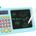 Anubhav Janni LCD Writing Tablet with Calculator for Kids Digital Slate ENote Pad Doodle Board Educational Toy Magic Drawing Rechargeable Multicolor Math Learning (Color As Per Stock)(pack of 1)