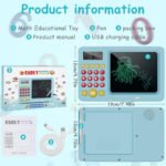 Anubhav Janni LCD Writing Tablet with Calculator for Kids Digital Slate ENote Pad Doodle Board Educational Toy Magic Drawing Rechargeable Multicolor Math Learning (Color As Per Stock)(pack of 1) - Image 3