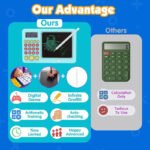 Anubhav Janni LCD Writing Tablet with Calculator for Kids Digital Slate ENote Pad Doodle Board Educational Toy Magic Drawing Rechargeable Multicolor Math Learning (Color As Per Stock)(pack of 1) - Image 6