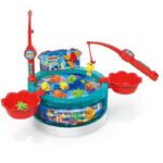 Anubhav Janni Magnetic Fishing Game Toy for Kids with Music Lights Rotating Water Play Set Fish Catching Toddlers Children Rotating Colourful Figures and Rods Multicolour(pack of 1) - Image 3