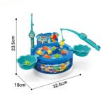 Anubhav Janni Magnetic Fishing Game Toy for Kids with Music Lights Rotating Water Play Set Fish Catching Toddlers Children Rotating Colourful Figures and Rods Multicolour(pack of 1) - Image 4