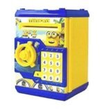 Anubhav Janni Toys Battery Operated Mini ATM Safe Kids Piggy Saving Bank with Electronic Lock Coin Cash Deposit Cartoon for  Premium and Minion Secret Code to Unlock Password (pack of 1) - Image 5