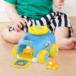 Anubhav Janni Catapult Car Educational Toy Motor Skills Montessori Toys Push Back Plastic Automatic Cartoon Sliding Ejection Shooting for Kids Boys Girls Launcher With 2 Cars(pack of 1) - Image 2